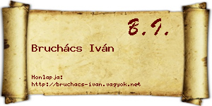 Bruchács Iván névjegykártya