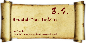 Bruchács Iván névjegykártya