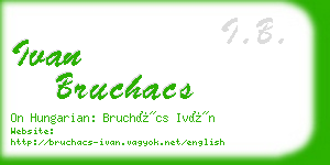 ivan bruchacs business card